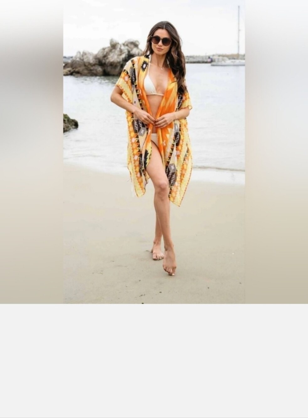 Yellow Patterned Kids One Piece Cover-Up